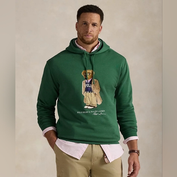 Polo Ralph Lauren Other - NEW Polo Bear Fleece Hoodie Color Washed Forrest NWT
